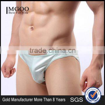 MGOO Simple Sexy Chinlon Silver Boxer Brief For Men Boxer Shorts Dido Underpants MB011