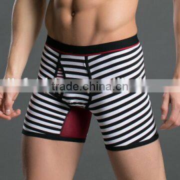 2016 latest design wholesale stripe mens underwear boxer shorts