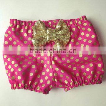 Wholesale Solid Yellow Ruffle Shorts Toddler Baby Girls Soft Cotton Pants photo-6
