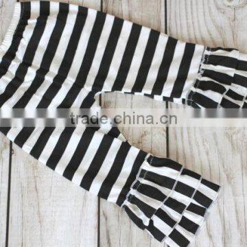 Fashion Children's Clothing Baby Girl Stripe Sew Sassy Icing Legging Ruffle Baby Harem Pants photo-3