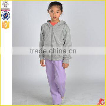 Factory Directly Sales Girls Zipper up Plain Sweatshirt Shirts photo-5