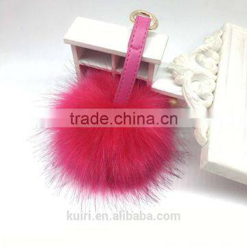 Hot Sales Fashion Faux Fur Hair Ball Keychain Fur Plush HandBag Pendant Charm Soft Ball Car Key Ring For Girls photo-5