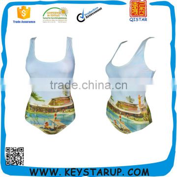 One Piece 3D Digital Printed Lady Swimwear