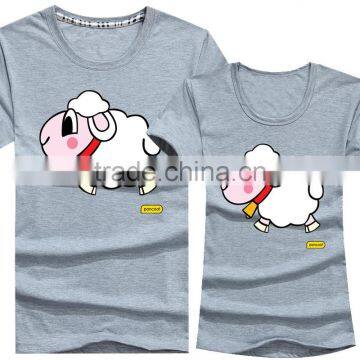 Top Fashion Gray Couple Korean Style T-Shirt