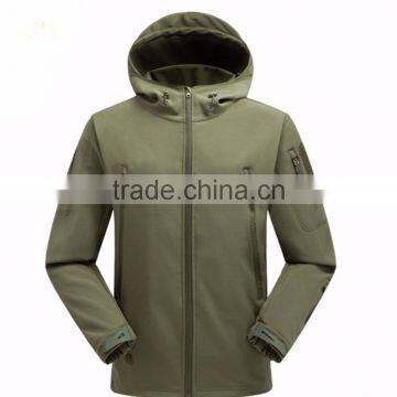 Dark Color Softshell Zipper-up Outdoor OEM Hik ing Climbing Jacket