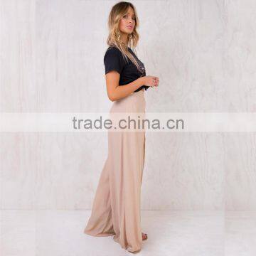 High Rise Split Wide Leg Pants for Women New Fashion Lady's Clothes photo-3