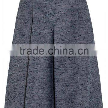 Lady Wide-leg High Waist Boucle Culottes Pants Trousers photo-3
