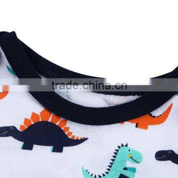 Wholesale Price Short Sleeve Summer Baby Bodysuit Baby Rompers Dinosaur Animal Pattern photo-4