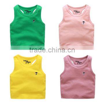 Wholesale summer sleeveless cotton boys casual children tops