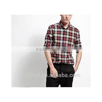 2016 new design 100% cotton dress shirt men causal shirt flannel shirt