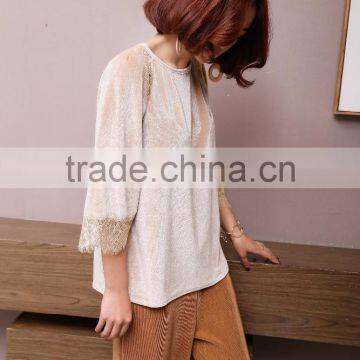 Top Fashion Style Large Size Gold t Shirt Women Plus Size T-shirt Fat Women t Shirt photo-2