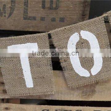 Happy Anniversary Hessian Rustic Vintage Party Decoration photo-2