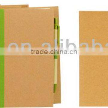 700grams kraft paper cover spiral recycle notebook 70grams 70sheets 18*13cm with recycle paper pen with line