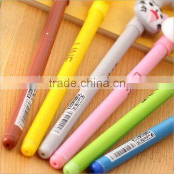 Cute Novel Cartoon Animal Pipe Sucker Shape Promotional Gel Pen for School Kids photo-4