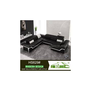 u shaped modern sectional leather corner sofa