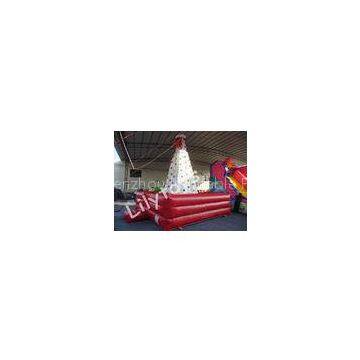 Red fireproof tarpaulin Inflatable Sports Games / Inflatable Climbing Sports