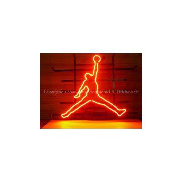 T146 NBA MICHAEL JORDAN NIKE AIR BASKETBALL handicrafted real glass tube neon signs for store display and advertising.