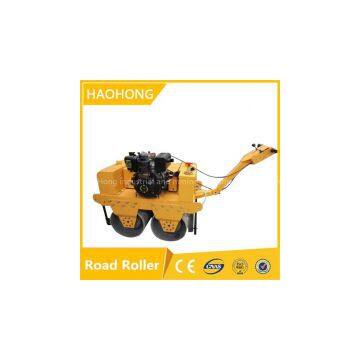 hot!!!walking type double drums driving road roller on sale