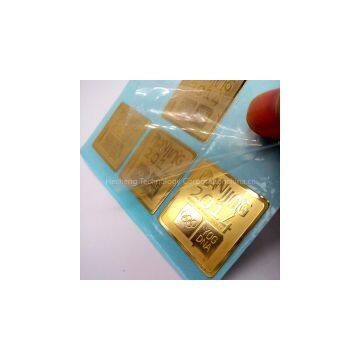 Customize Metal Gold sticker company logo sticker box sticker