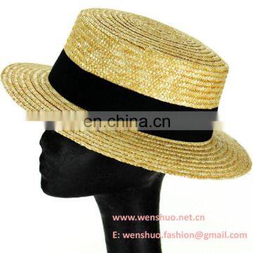 Ladies Flat Top Cheap Summer Straw Hat