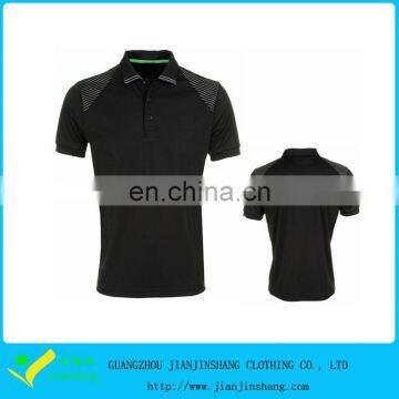 Best Quality Black Color Polyester Cool Dry Fitness Man's Polo Shirts Wholesale