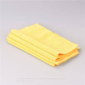 Car Wash Microfiber Towel 30cm*30cm Yellow Color