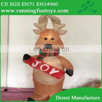 Inflatable outdoor lighted reindeer with LED for christmas decoration