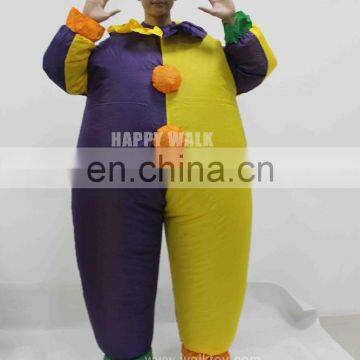 HI CE best selling cheap sexy halloween costume ideas men inflatable clown costume for sale