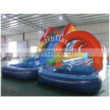 2017 Aier Hot Sale Long Tunnel Water Inflatable Slide photo-2
