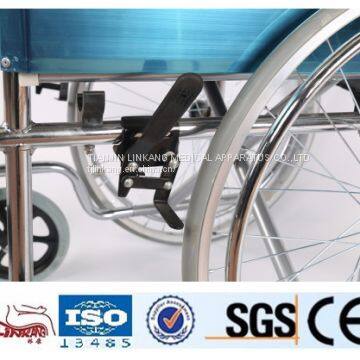 Chrome Plated Steel Manual Wheelchairs Made in China photo-3