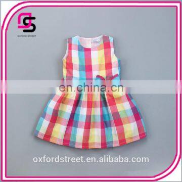 Color Plaid Baby Dress Children Dress Princess Skirt 2017 Summer Girls Dress photo-4