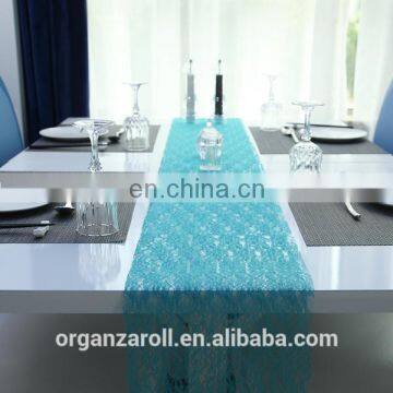 Wholesale bright color lace table runners for wedding decoration