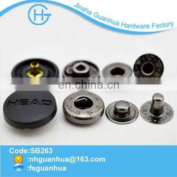 17mm black nylon snap button for garment