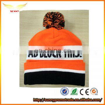 jacquard weave knit hat beanies striped knitted beanie