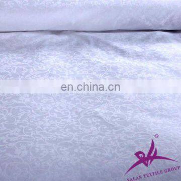 jacquard white 100% cotton fabric for hotel bedding/hospital/sauna center/leisure club/laundry