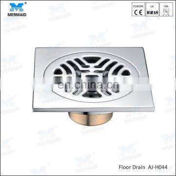 Modern Bathroom Shower Floor Drain With Chrome Plated Washer Waste Drain Square Grate