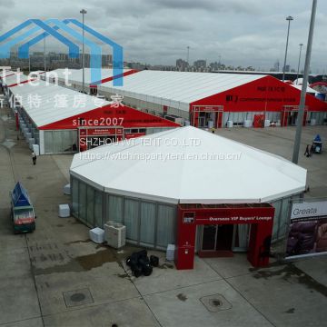 factory customized multi-side aluminum tent for outdoor car show,flower show,beer festival,muslim festival