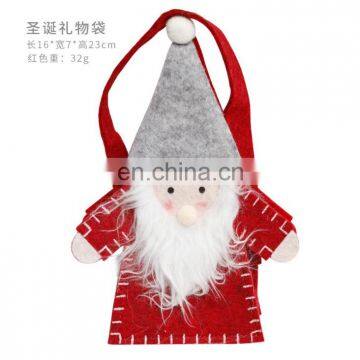 Custom present candy santa bulk christmas felt gift bag for sweets