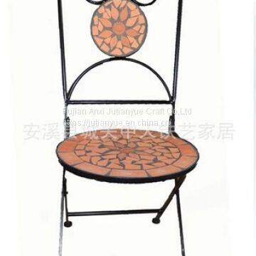 Metal Outdoor Folding Chair Coffer Table Round Chair photo-2