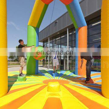 Interactive Inflatable Wrecking Ball Wipeout Swing Him Off Game For Team Building