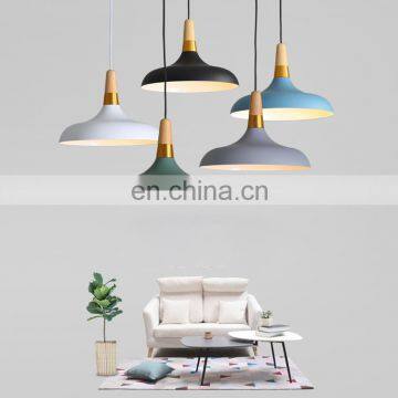 Minimalist Aluminum Suspension Luminaire Decorative Hanging Light Wood Pendant Light for Kitchen Dinner Room photo-2
