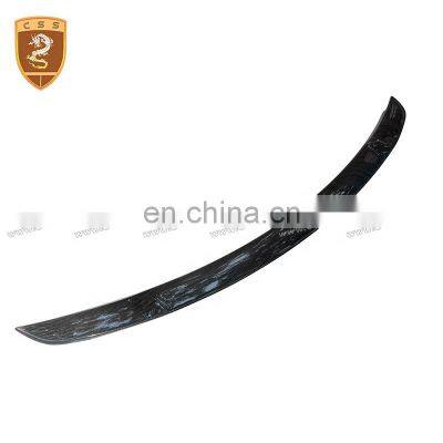 Car Parts Black Glossy Carbon Fiber Spoiler Wing Rear Trunk For Mustang