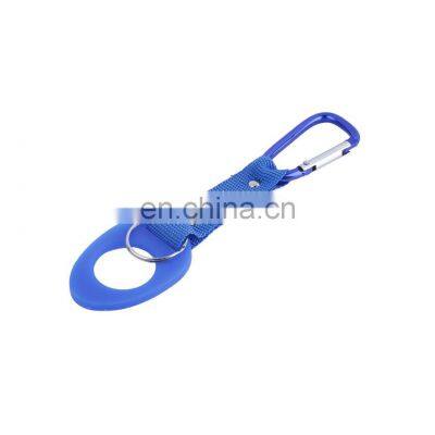 2017 New Carabiner Water Bottle Holder Camping Hiking Aluminum Rubber Buckle Hook high quality