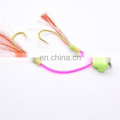 Wholesale Hand Made Stainless Steel Fishing Barb Hook EVA Float Feather Hook photo-5