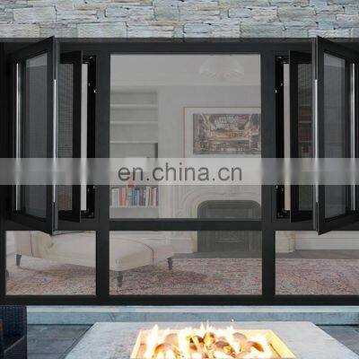 Elegant style aluminium frame casement windows thermal break