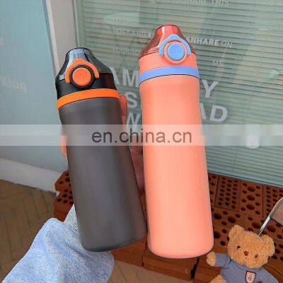 Personalized Plastic Body Double Wall Stainless Steel Water Bottle Kids Vacuum Flasks