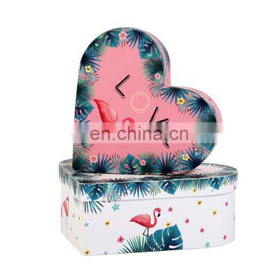 Wholesale Mothers Day Valentine Portable Flower Bouquet Small Heart Shape Flower Gift Box
