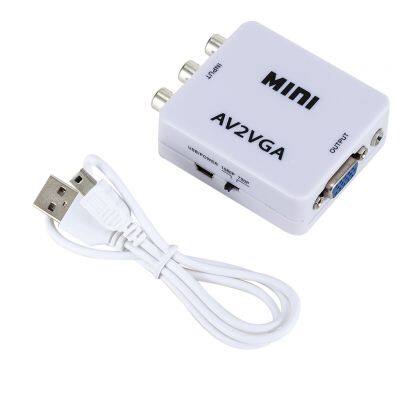 Адаптер RCA CVBS AV в VGA с разрешением 1080P