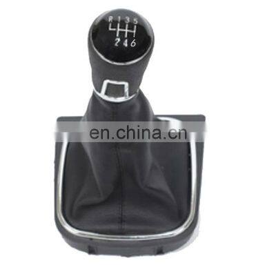 pu Leather Manual Gear Shift Knob Shifter Lever Handle Stick  For VW Jetta 5 6 GOLF 6 VI MK5 MK6 2005-2014