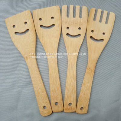 Bamboo kitchen utensil with smile face /Original Twinkle bamboo Manufacturer